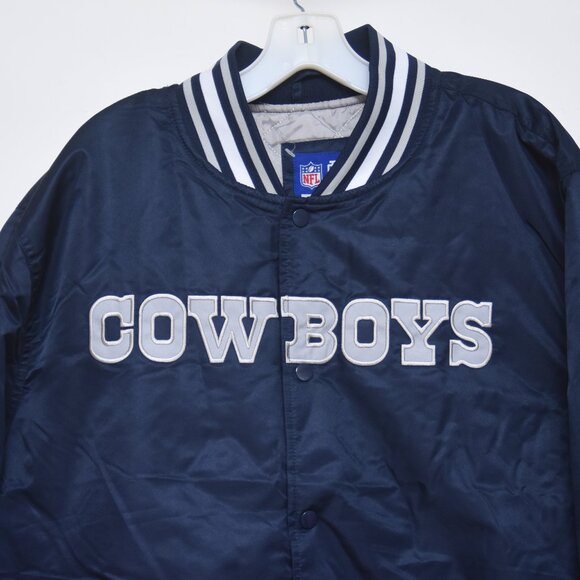 SOLD ON EBAY Dallas Cowboys NFL Varsity Satin Jacket Men’s XLarge New w/Tag $130 - Picture 2 of 12